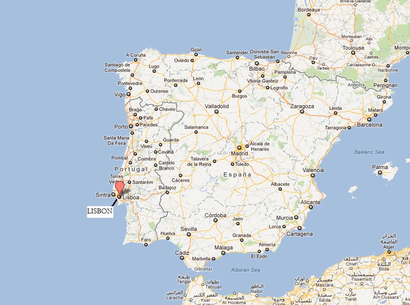 Where is Lisbon located Where is Lisbon located